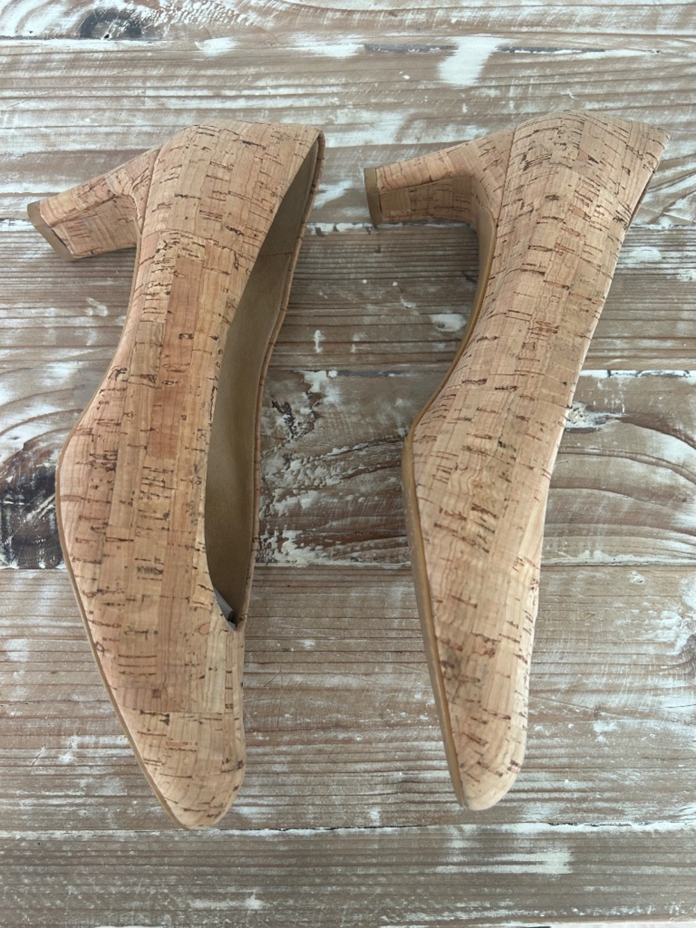 NWOB Stuart Weitzman Women's Cork Slip-On Pumps Sz 10 - Picture 3 of 7